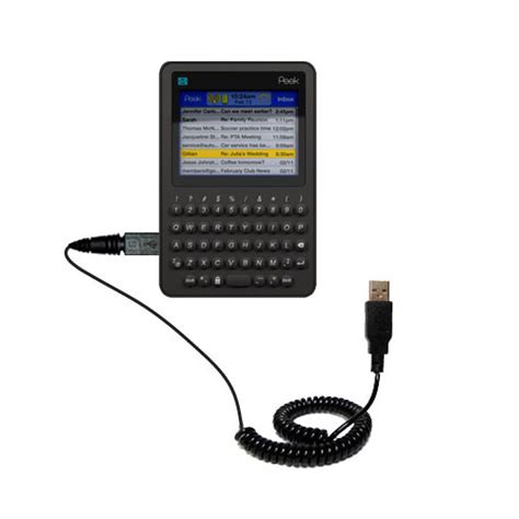Coiled Power Hot Sync Usb Cable Suitable For The Peek Getpeek With Both Data And Charge Features