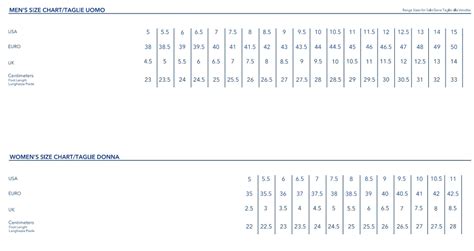 Sizing Guide | Men & Womens | Sebago