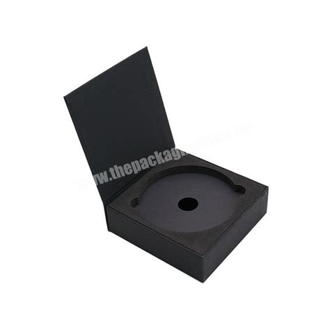 Custom Logo Luxury Black Magnetic Closure Rigid Cardboard Packaging T Boxes With Foam