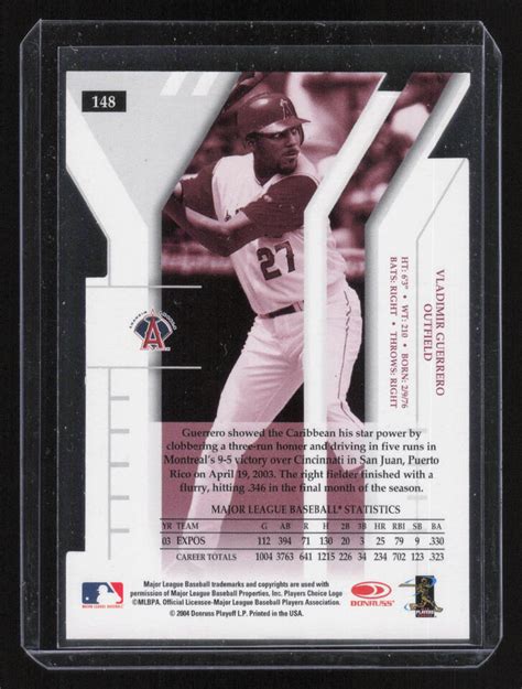 2004 Donruss Elite Extra Edition 148 Vladimir Guerrero Aspirations Red