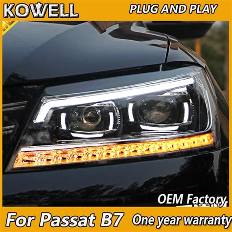 Kowell Car Styling For Vw Passat B7 Headlights 2011 2012 2015 America Passat Cc Led Headlight