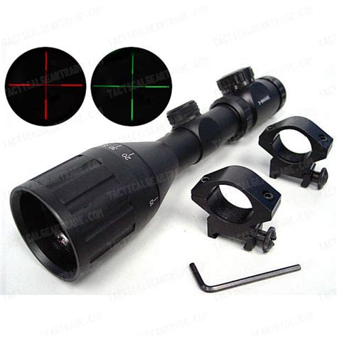 3-9x40 AOE Red/Green Illuminated Crosshair Rifle Scope for $41.99