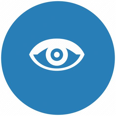 Blue, eye, round, view, vision icon - Download on Iconfinder