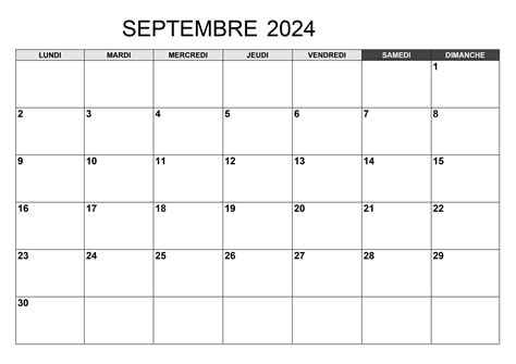 Calendrier Septembre Calendrier Su