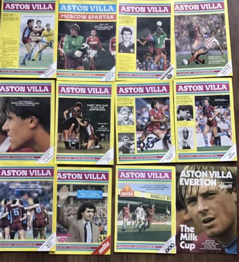 Aston Villa Football Programmes Job Lot 198384 Season X 12 £1250