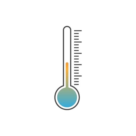 Premium Vector Thermometer Icon Logo Design Illustration Template