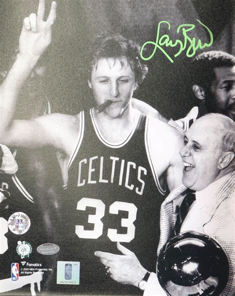 Larry Bird Signed Celtics 8x10 Photo Schwartz Sports Bird