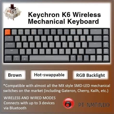 Jual Keychron K Hot Swappable Brown Switch Rgb Backlight Plastic Frame Shopee Indonesia