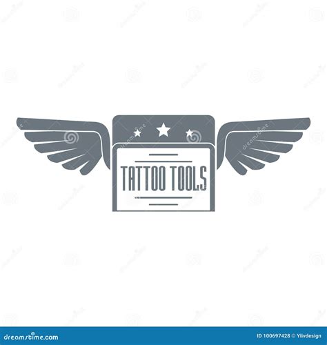 Logotipo Del Emblema Del Tatuaje Estilo Gris Simple Ilustraci N Del