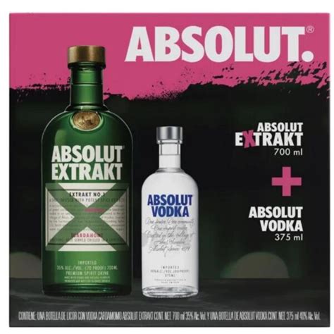 Vodka Absolut Extrakt 700 Ml Absolut Original Azul 375 Ml