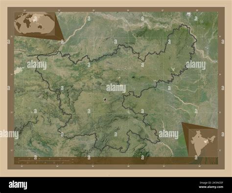 Jharkhand estado de la India Mapa satelital de baja resolución Mapas