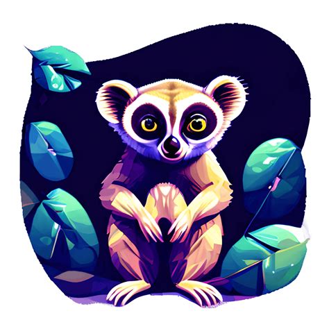 Crystal Ball Leafy Slow Loris · Creative Fabrica