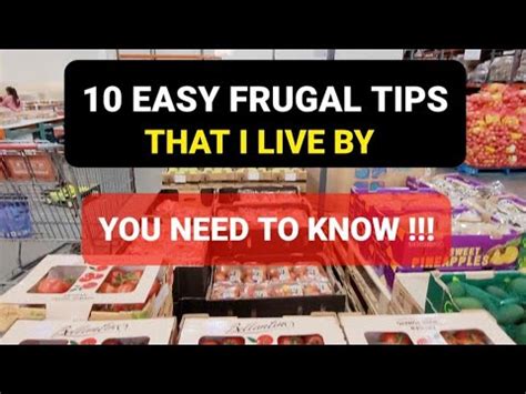 10 EASY FRUGAL TIPS THAT WILL HELP YOU SAVE MONEY YouTube