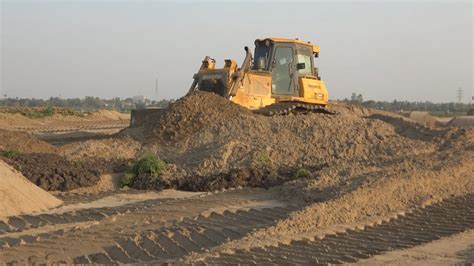 Amazing Construction Sand Filling By Big Dozer Shantui Dh C And Big