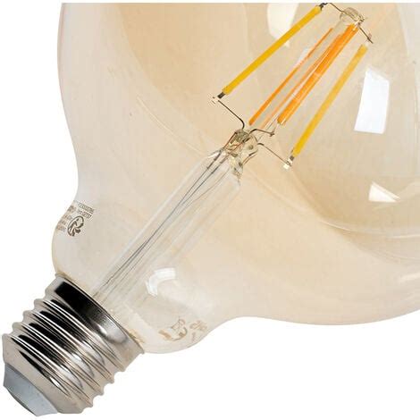 LUEDD Lampe LED Smart E27 Dimmable En Kelvin G125 Goldline 4 9W 470 Lm