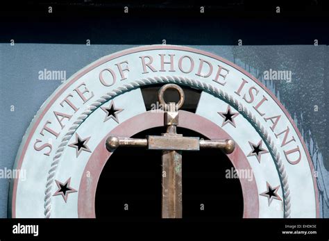 State Of Rhode Island Seal In Providence Stock Photo Alamy