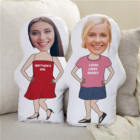 Girlfriend Personalized Photo Face Cartoon Character Pillow