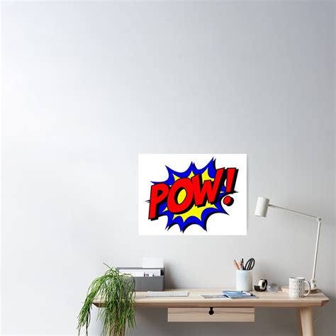 Vintage Comic Book Kapow Onomatopoeia Poster By Pdgraphics Redbubble