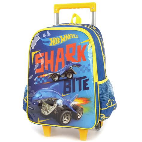Kit Escolar Mochila Rodinhas Lancheira T Rmica Hot Wheels Lika Bijuterias