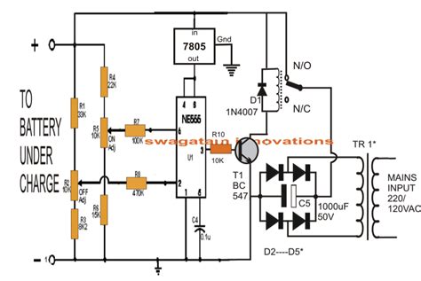 Automatic 12v Lead Acid Battery Charger Circuit Diagram