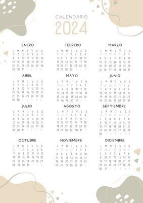 Plantilla Calendario Mensual Boho Minimalista Nude Templates By