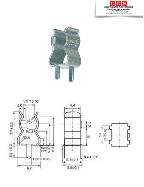 PORTAFUSIBLE CLIP 20X5MM Y CP20