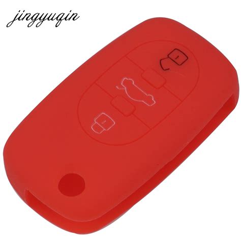 Jingyuqin Funda De Silicona Con Botones Para Llavero De Coche