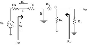 Easy Analog Circuit: Small Signal - Low frequency - Analysis of Common Base amplifier using ...