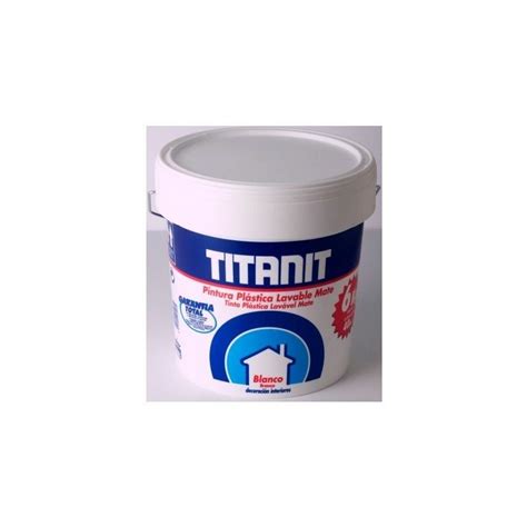 Pintura Plastica Mate Lt Blanco Interior Titanit Titan