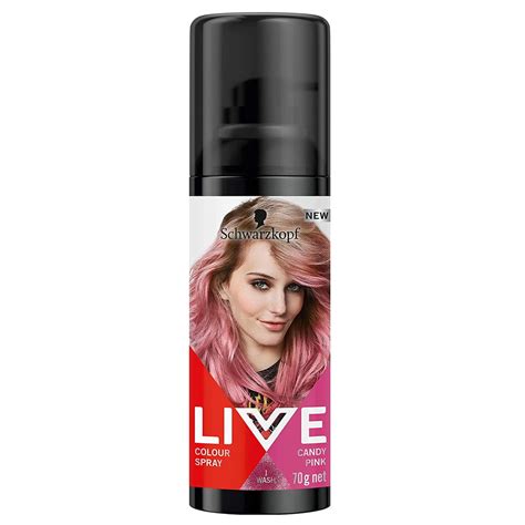 Schwarzkopf Hair Color 70g Live Color Spray Candy Pink Head2toes