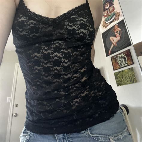 Express Black Lace Lingerie Tank