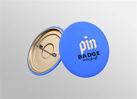 Free Floating Pin Badge Mockup Psd Good Mockups