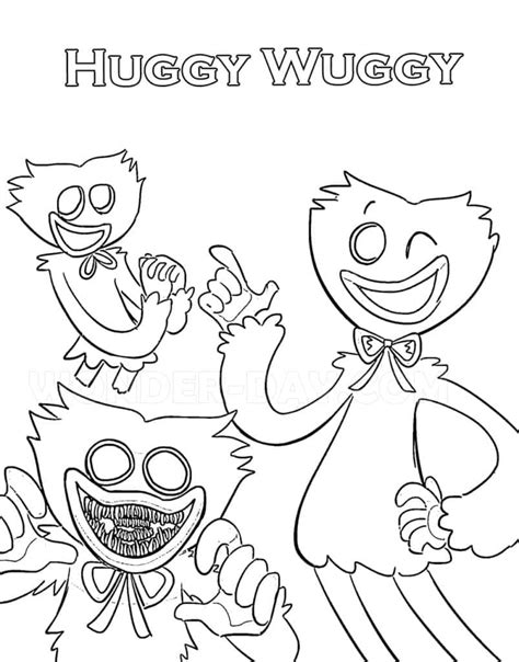 Huggy Wuggy Printable Coloring Pages