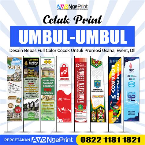 Cetak Umbul Umbul Custom Printing Full Color Desain Suka Suka