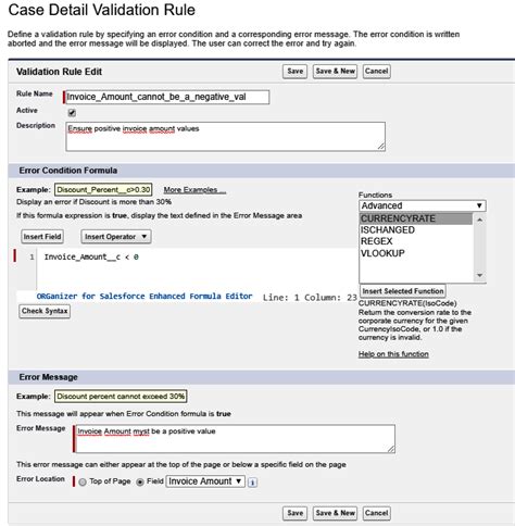 Validation Rules Salesforce Advanced Administrator Certification Guide