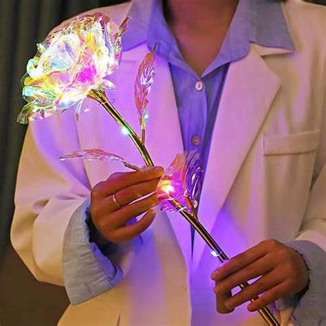 Guocheng Rose Flower Light Gifts For Women Supersized Galaxy Eternal