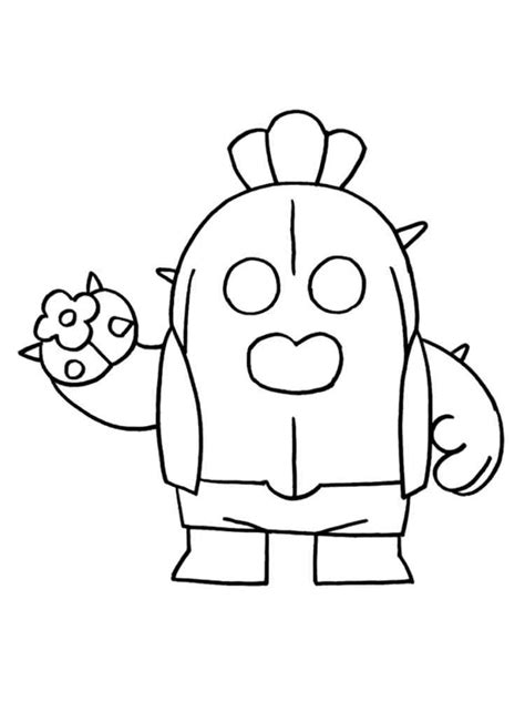 Spike Brawl Stars Coloring Pages