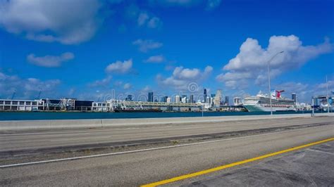 Port of Miami with Cruise Ships. Miami is a Major Port in United States ...