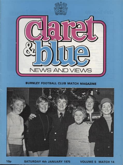 BURNLEY V WIMBLEDON (FA CUP 3RD ROUND) 1974-75 FOOTBALL PROGRAMME ...