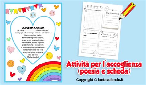 Poesia e attività per l accoglienza la nostra amicizia Fantavolando