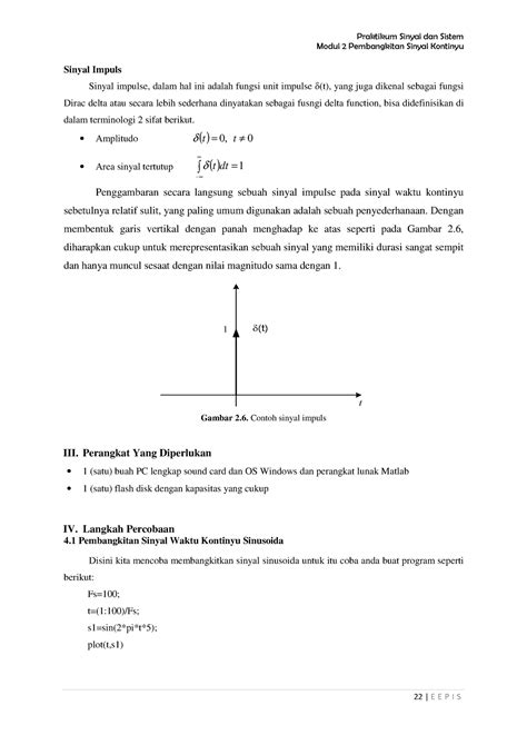 Prak Sinyal Sistem 1 14 Praktikum Sinyal Dan Sistem Modul 2