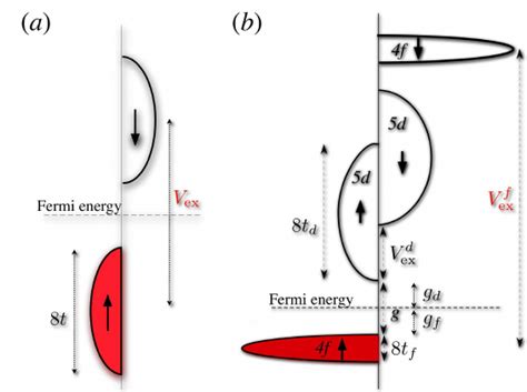 The Density Of States For Each Spin Direction For A The Fully