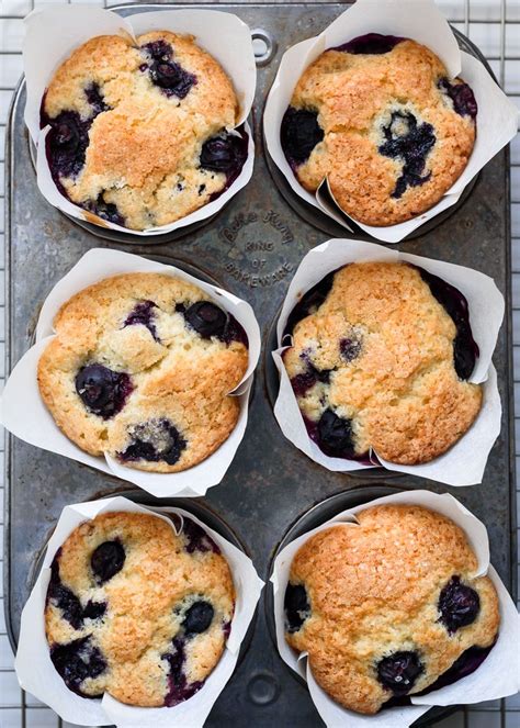 Easy Bakery Style Lemon Blueberry Muffins With Crunchy Sugar Kissed