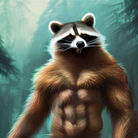 Anthropomorphic Raccoon Muscular Torso By Giuseppedirosso On Deviantart