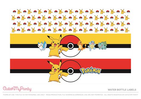 Free Printable Pokemon Labels Printable Blog