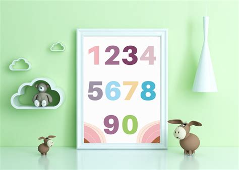 Printable English Alphabet Numbers Chart Posternursery - Etsy