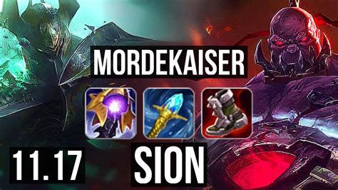 MORDEKAISER Vs SION TOP DEFEAT 2 4M Mastery 500 Games 21 6 14