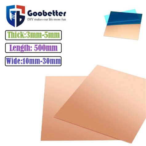 Copper Sheet T Pure Cu Metal Sheet Flat Stock Plate Thick Mm