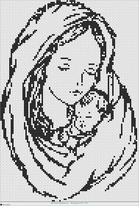 Virgen Byn En Punto De Cruz Cross Stitch Patterns Punto De Cruz Cuadros Punto De Cruz Punto