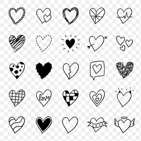 Png Heart Icons Set Simple Premium Png Rawpixel